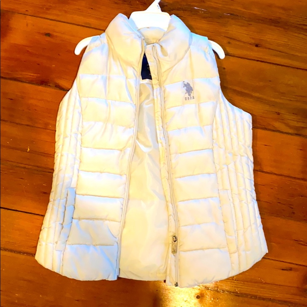 White satin material vest